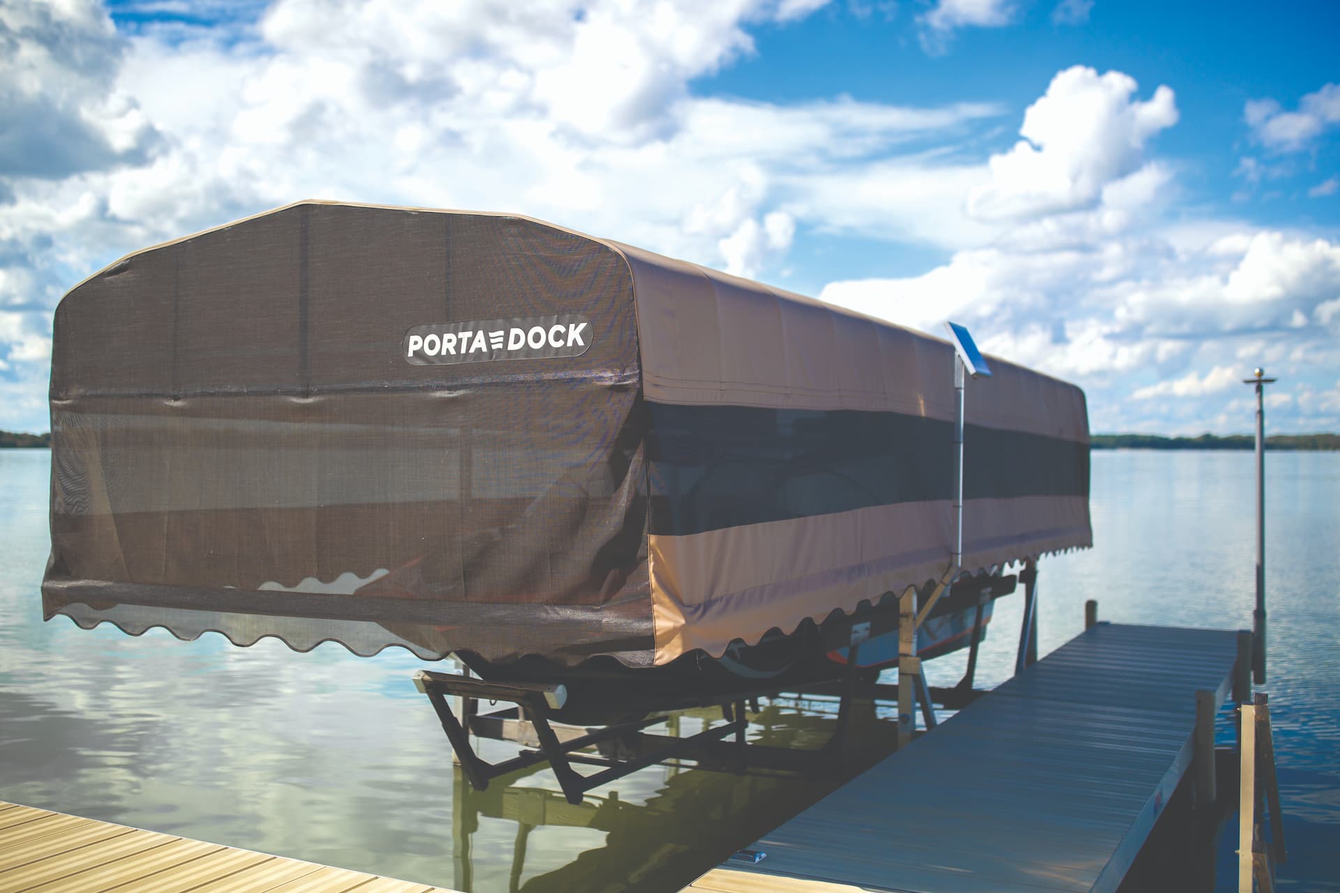 Porta-Dock tower canopy on lift