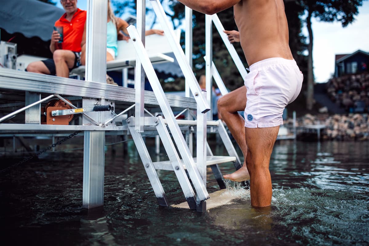 Porta-Dock installation on a Minnesota lake